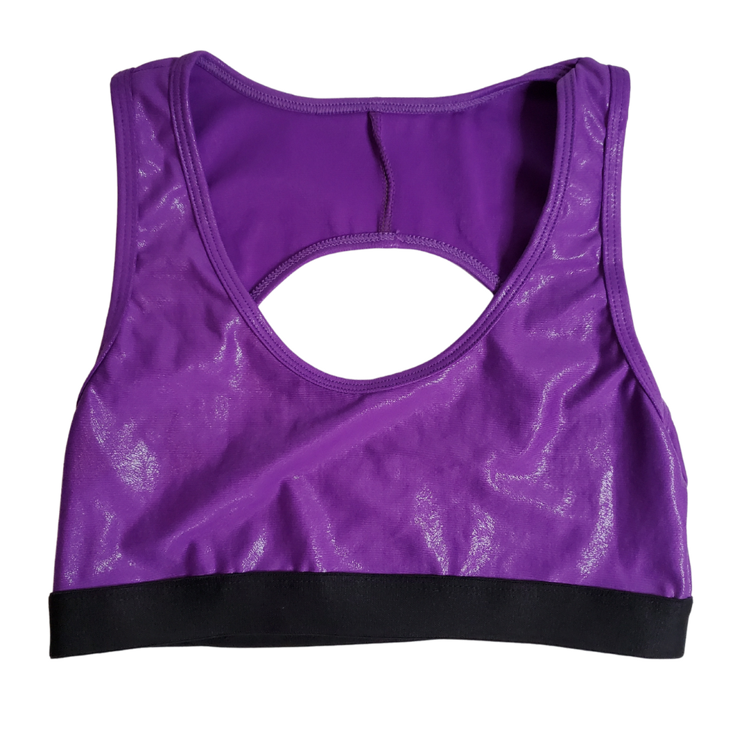 Metallic Purple Crop Top